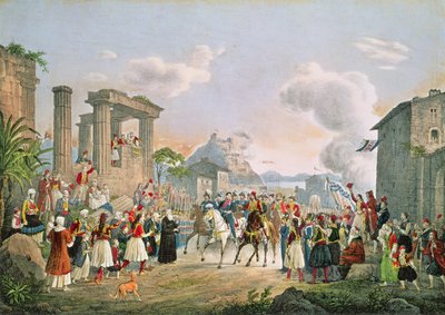 Entrance of Otto of Bavaria into Nauplia, 6th February 1833 by German School